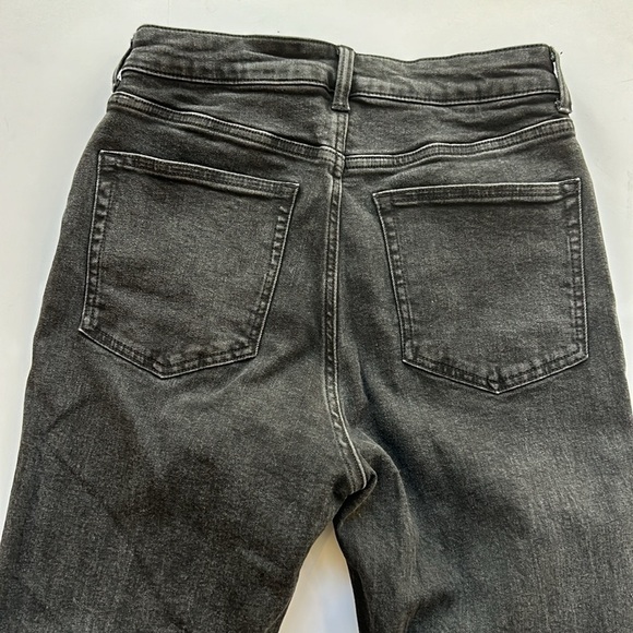 H&M Black Straight Leg Split Hem Jeans Size 10 - Picture 7 of 8